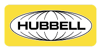 A image with a yellow background and a elipse shape around the word Hubbell