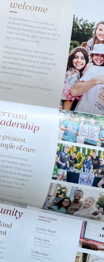Anderson University Admission Mailer