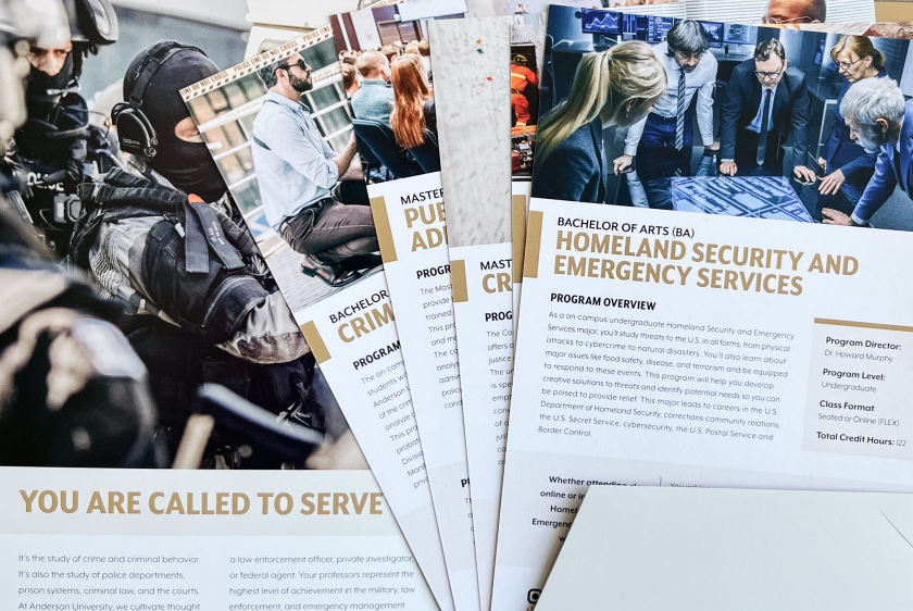 One AU Marketing Folders & Inserts