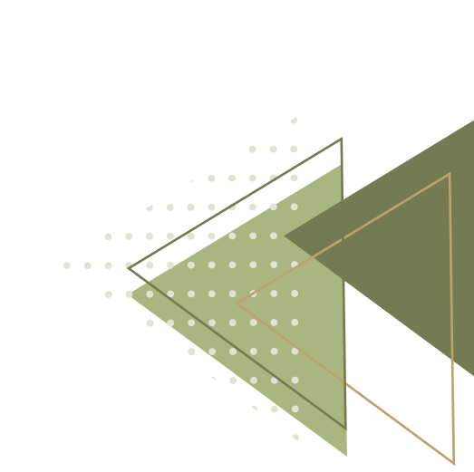 green and gold polka dotted triangle graphic