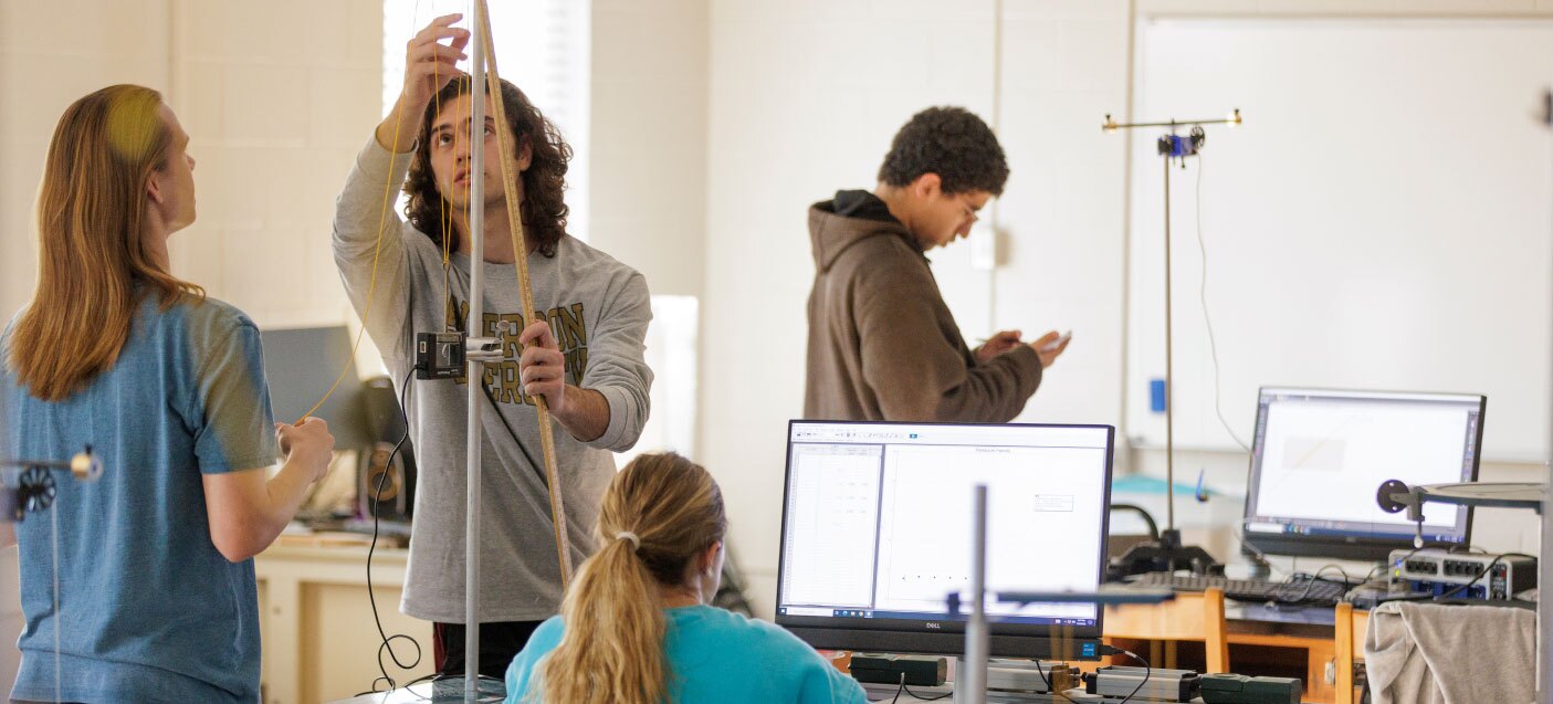 physics lab students