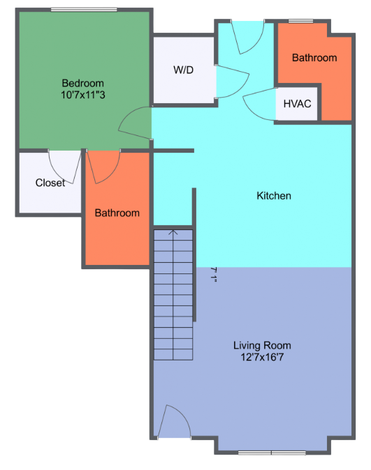 CP odd 1st floor, floorplan with dimensions