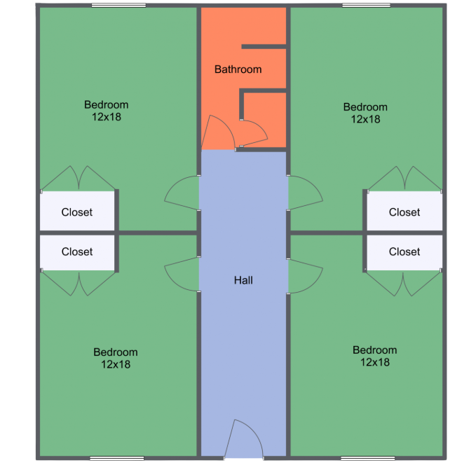 Lawton floor plan with dimensions