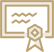 Golden diploma icon
