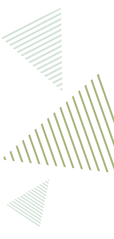 green and blue lined triangle graffic