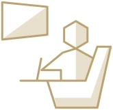 Seated Student gold icon