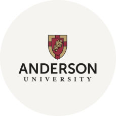 AU Logo within a tan circle