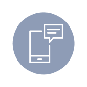 Blue and White phone Icon