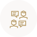 Golden speech bubble icon