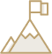 Gold and White mountain icon