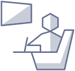 blue icon Seated Student