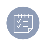 Blue checklist icon