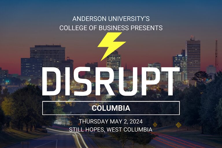 Anderson University College of Business Announces DisruptHR Columbia May 2