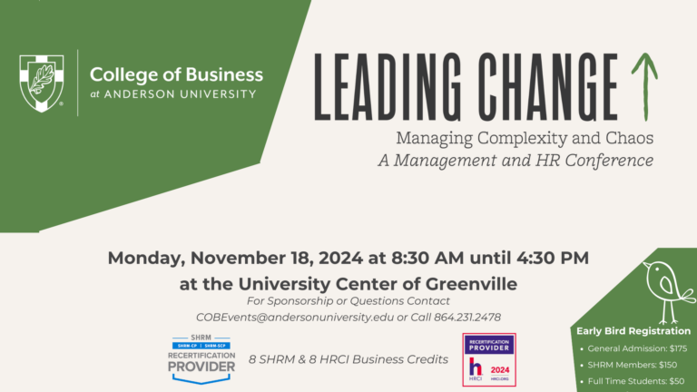 ‘Leading Change: Managing Complexity and Chaos’ Theme for College of Business HR Conference