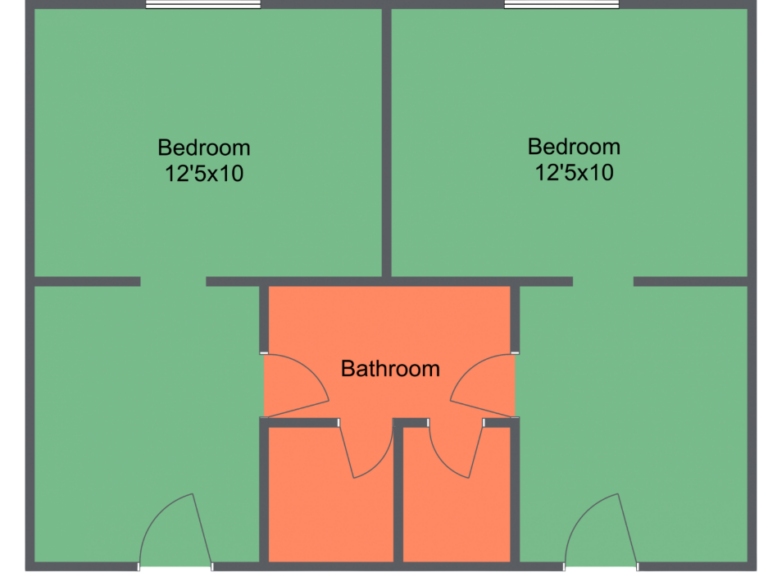 Kingsley floor plan with dimension