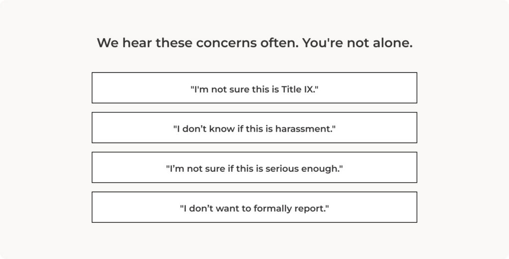 "we hear these concerns often"