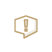 Golden exclamation mark icon